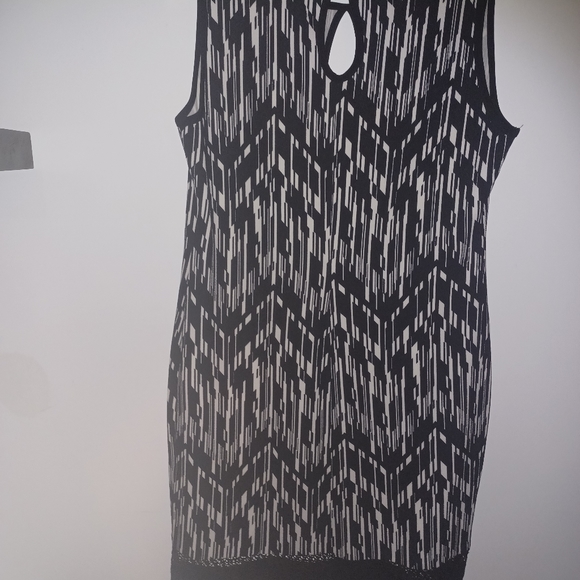 Sleeveless black and white dress - Picture 3 of 3